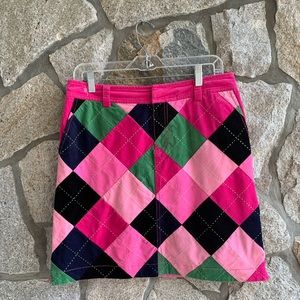 Lilly Pulitzer argyle diamond skirt